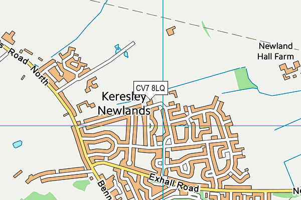 CV7 8LQ map - OS VectorMap District (Ordnance Survey)