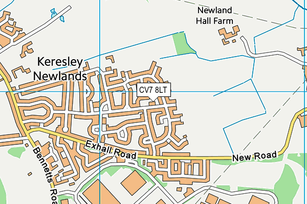 CV7 8LT map - OS VectorMap District (Ordnance Survey)