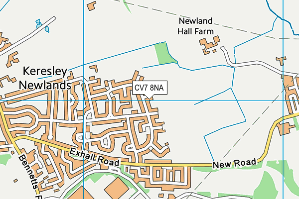 CV7 8NA map - OS VectorMap District (Ordnance Survey)