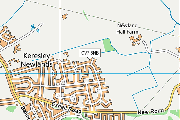 CV7 8NB map - OS VectorMap District (Ordnance Survey)