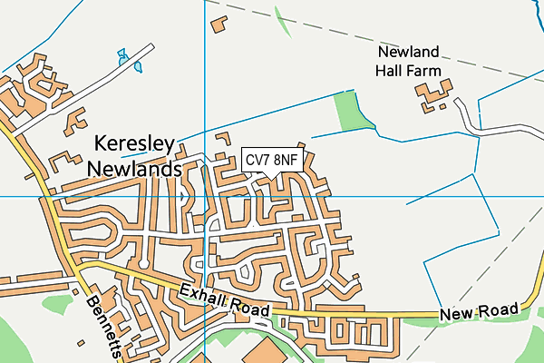 CV7 8NF map - OS VectorMap District (Ordnance Survey)