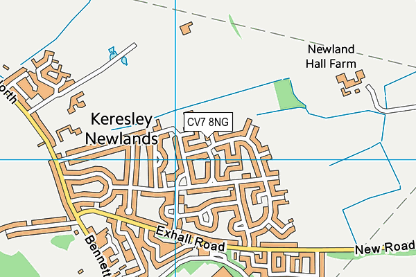 CV7 8NG map - OS VectorMap District (Ordnance Survey)