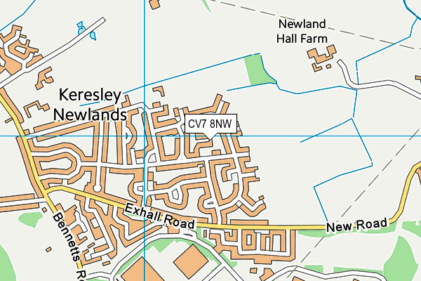 CV7 8NW map - OS VectorMap District (Ordnance Survey)