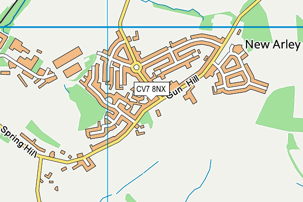 CV7 8NX map - OS VectorMap District (Ordnance Survey)