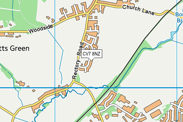 CV7 8NZ map - OS VectorMap District (Ordnance Survey)