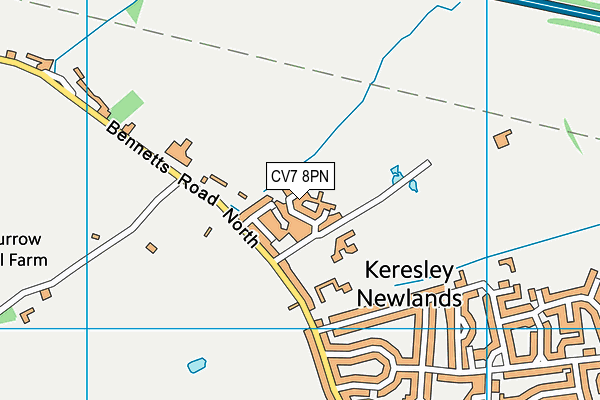 CV7 8PN map - OS VectorMap District (Ordnance Survey)