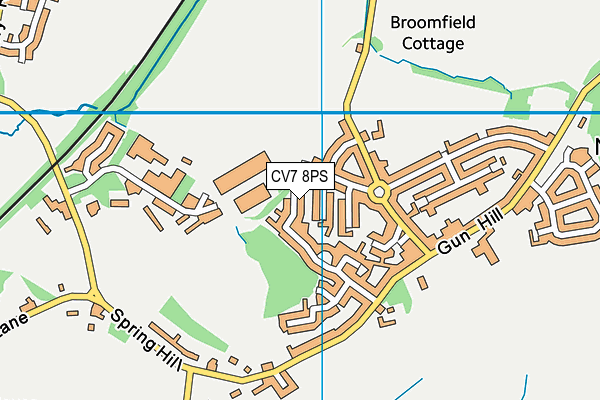 CV7 8PS map - OS VectorMap District (Ordnance Survey)