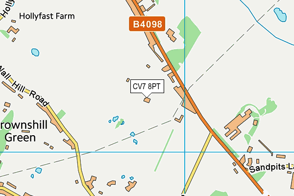 CV7 8PT map - OS VectorMap District (Ordnance Survey)
