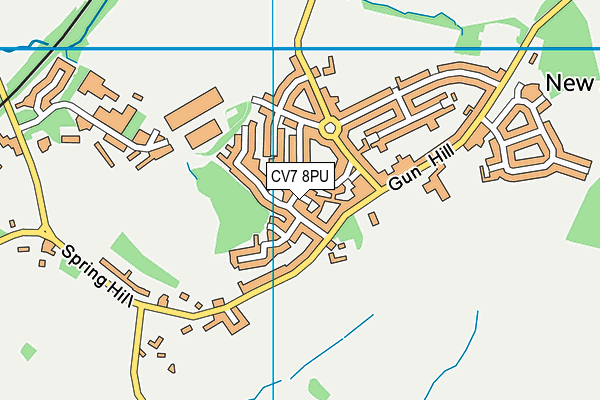 CV7 8PU map - OS VectorMap District (Ordnance Survey)