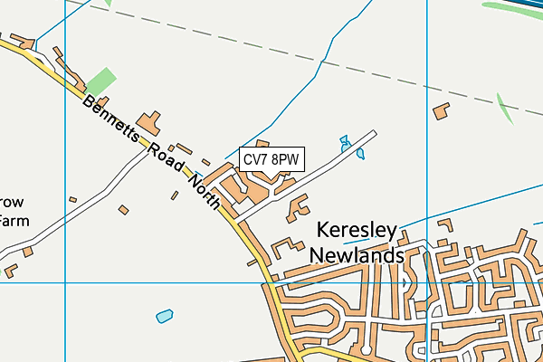 CV7 8PW map - OS VectorMap District (Ordnance Survey)