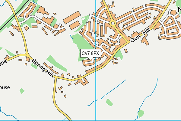 CV7 8PX map - OS VectorMap District (Ordnance Survey)