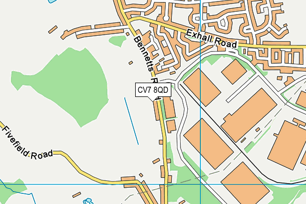 CV7 8QD map - OS VectorMap District (Ordnance Survey)