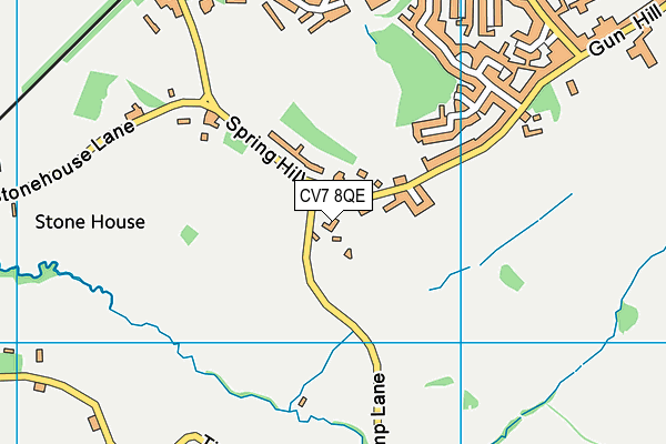 CV7 8QE map - OS VectorMap District (Ordnance Survey)