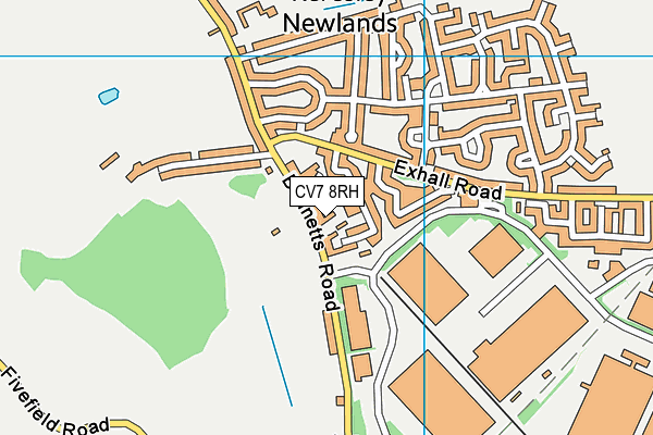 CV7 8RH map - OS VectorMap District (Ordnance Survey)