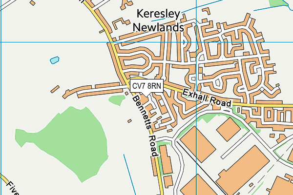 CV7 8RN map - OS VectorMap District (Ordnance Survey)