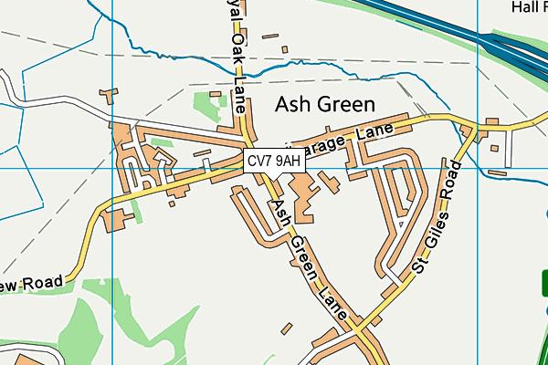 Ash Green School map (CV7 9AH) - OS VectorMap District (Ordnance Survey)