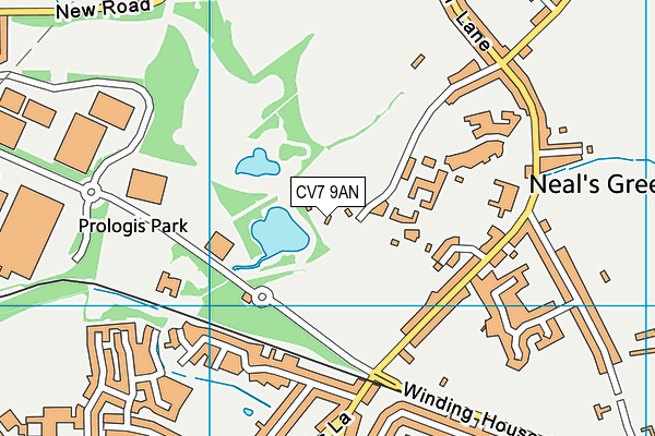 CV7 9AN map - OS VectorMap District (Ordnance Survey)