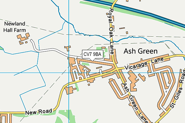 CV7 9BA map - OS VectorMap District (Ordnance Survey)