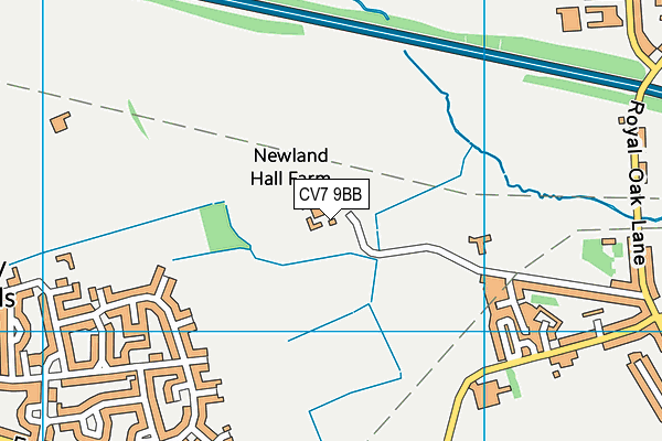 CV7 9BB map - OS VectorMap District (Ordnance Survey)