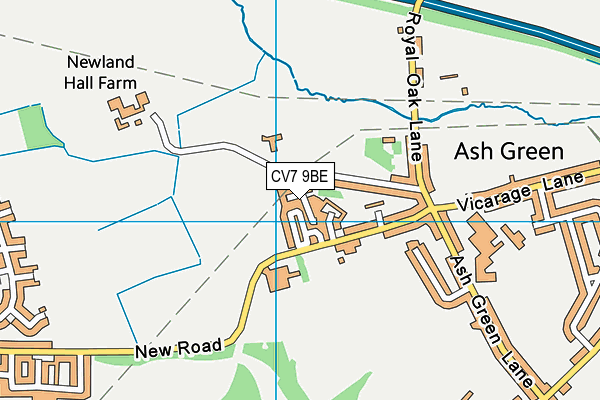 CV7 9BE map - OS VectorMap District (Ordnance Survey)