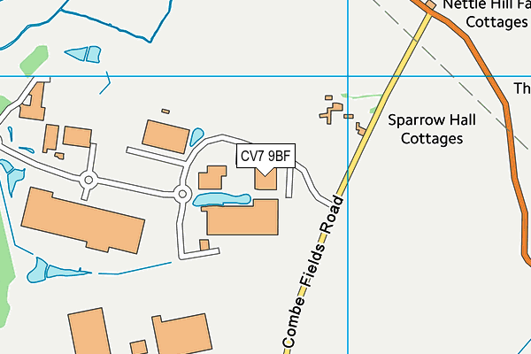 CV7 9BF map - OS VectorMap District (Ordnance Survey)