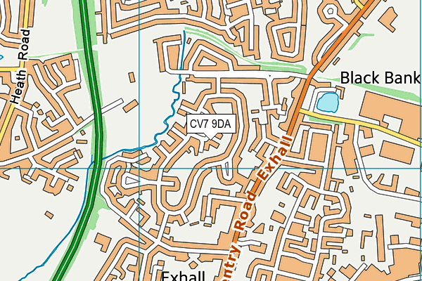 CV7 9DA map - OS VectorMap District (Ordnance Survey)