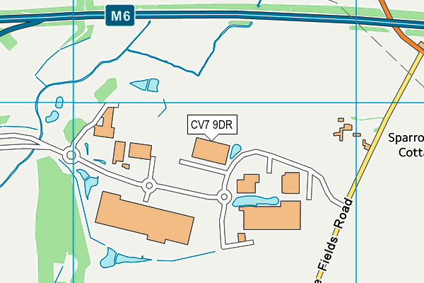 CV7 9DR map - OS VectorMap District (Ordnance Survey)