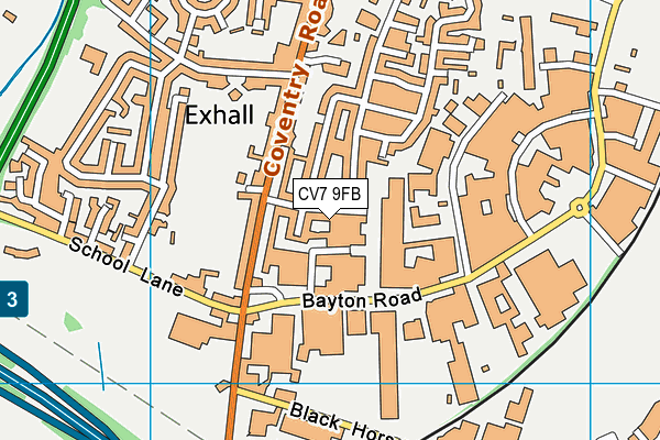 Map of EXHALL FISH & CHIPS LTD at district scale