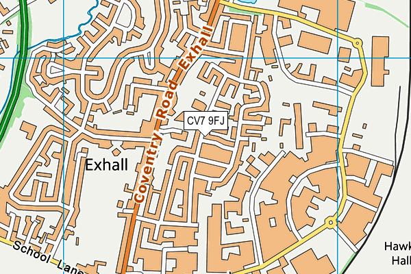 Exhall Cedars Infant School map (CV7 9FJ) - OS VectorMap District (Ordnance Survey)