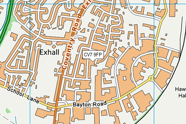CV7 9FP map - OS VectorMap District (Ordnance Survey)