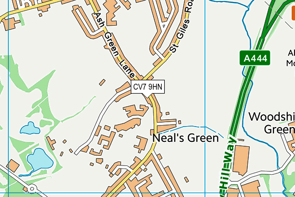 Wheelwright Lane Primary School map (CV7 9HN) - OS VectorMap District (Ordnance Survey)