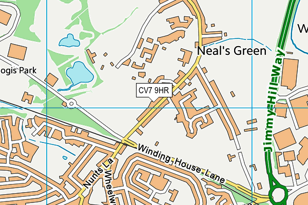CV7 9HR map - OS VectorMap District (Ordnance Survey)