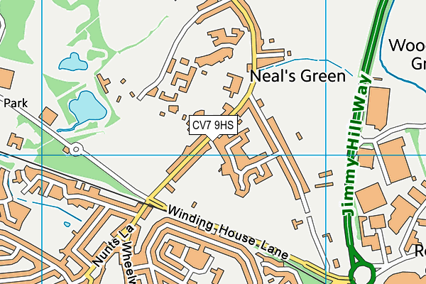 CV7 9HS map - OS VectorMap District (Ordnance Survey)