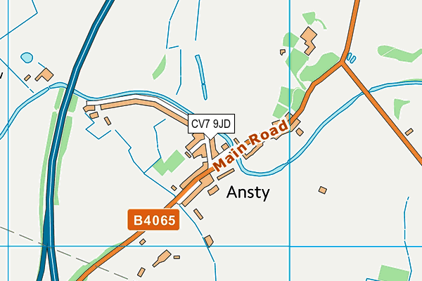 CV7 9JD map - OS VectorMap District (Ordnance Survey)