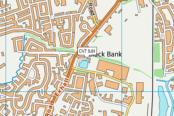 CV7 9JH map - OS VectorMap District (Ordnance Survey)