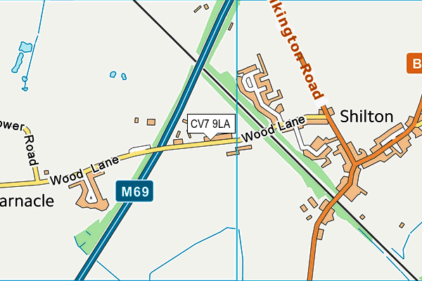 CV7 9LA map - OS VectorMap District (Ordnance Survey)