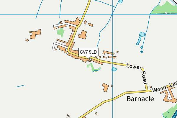 CV7 9LD map - OS VectorMap District (Ordnance Survey)
