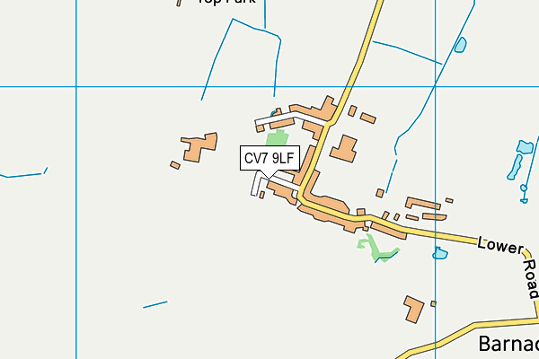 CV7 9LF map - OS VectorMap District (Ordnance Survey)