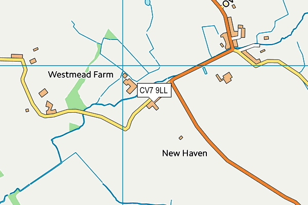 CV7 9LL map - OS VectorMap District (Ordnance Survey)