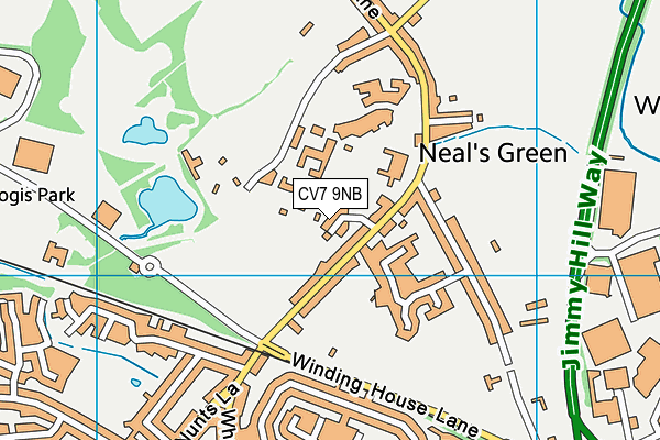 CV7 9NB map - OS VectorMap District (Ordnance Survey)