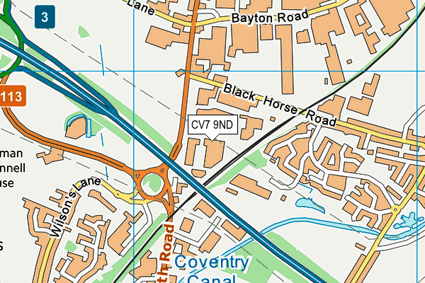 CV7 9ND map - OS VectorMap District (Ordnance Survey)