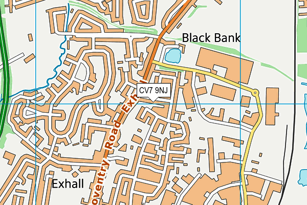 CV7 9NJ map - OS VectorMap District (Ordnance Survey)