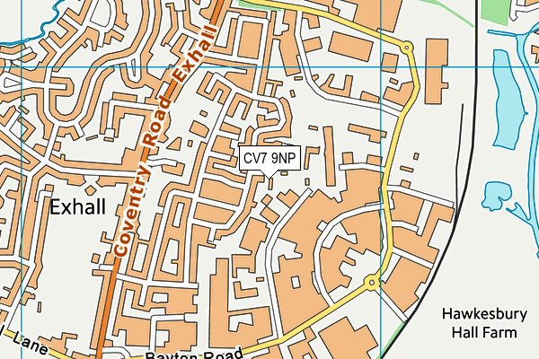 CV7 9NP map - OS VectorMap District (Ordnance Survey)