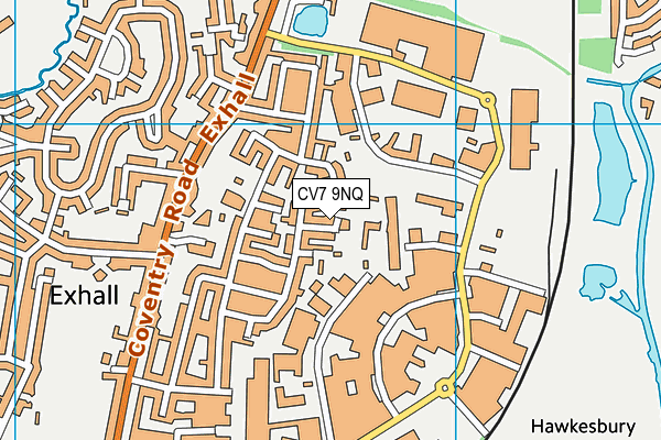 CV7 9NQ map - OS VectorMap District (Ordnance Survey)