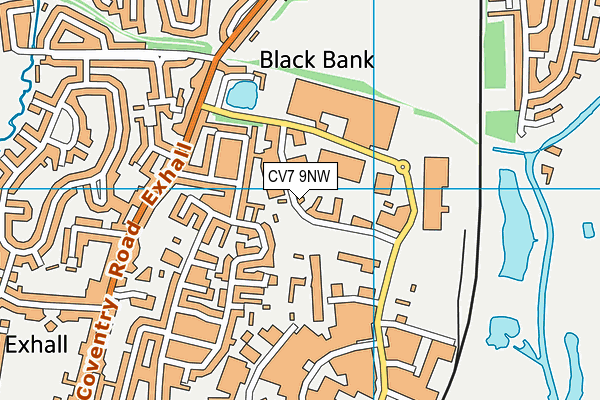 CV7 9NW map - OS VectorMap District (Ordnance Survey)