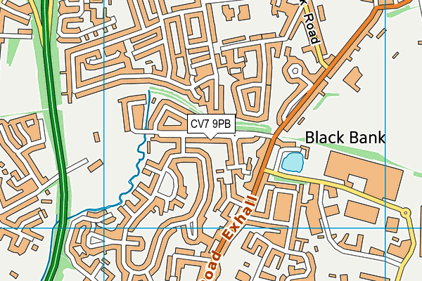 CV7 9PB map - OS VectorMap District (Ordnance Survey)