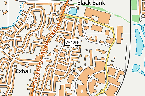 CV7 9PP map - OS VectorMap District (Ordnance Survey)