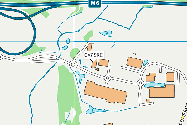 CV7 9RE map - OS VectorMap District (Ordnance Survey)