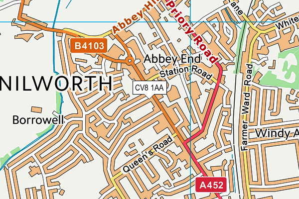 CV8 1AA map - OS VectorMap District (Ordnance Survey)