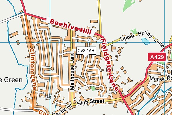 CV8 1AH map - OS VectorMap District (Ordnance Survey)